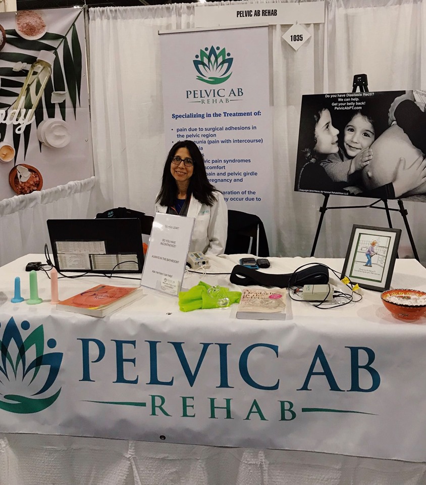 Photo of Shelley Lash with Pelvic AB Rehab at the International Women's Day event